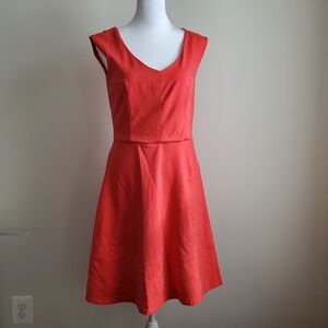 Cynthia Rowley Pink Sleeveless V-Neck A-Line Midi Dress